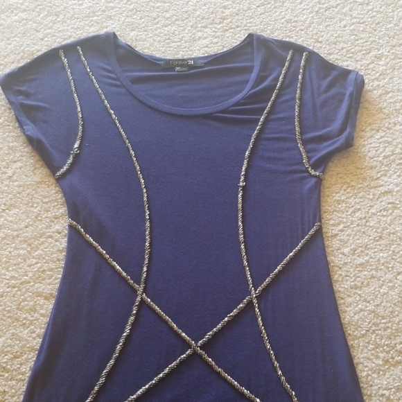 Forever 21 blue midi body con dress - Picture 6 of 7